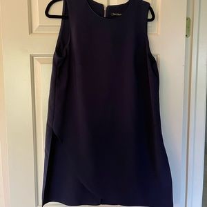 White House Black Market Navy Blue Long Top, Size 14